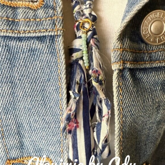 Bandanna turquoise layered statement necklace - Picture 4 of 6